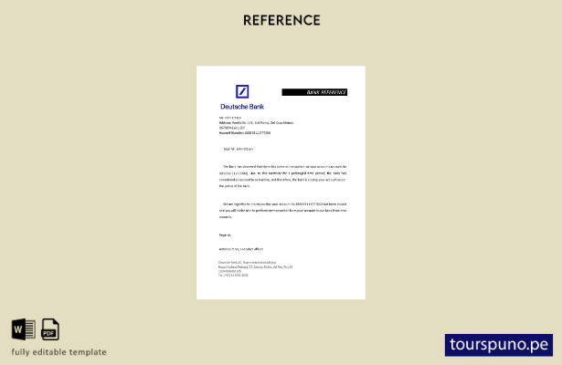 lista para imprimir plantilla de referencia de cierre del Deutsche Bank de Méxic